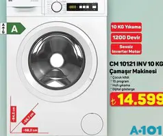 SEG CM 0121INV 10 KG ÇAMAŞIR MAKİNESİ 1200 DEVİR